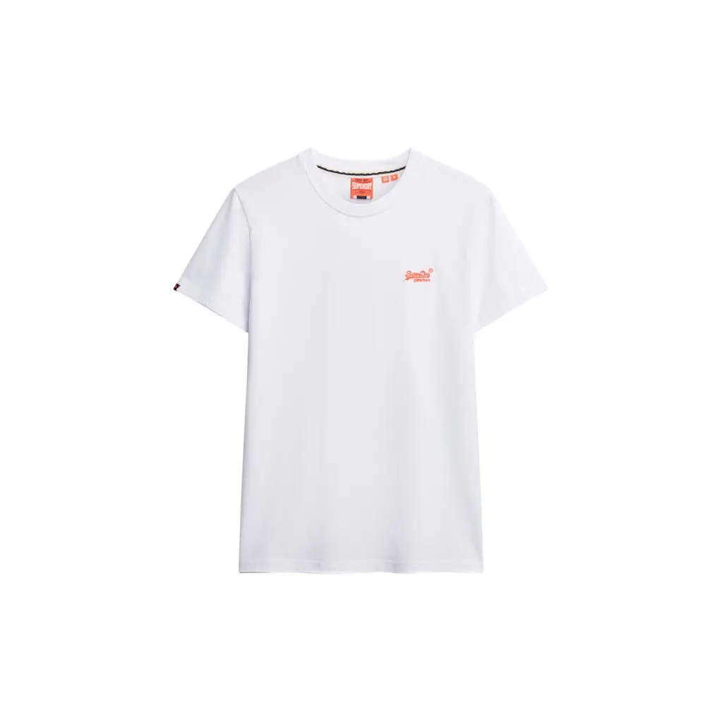 Superdry_valkoinen-logot-paita-oranssilla-logomerkilla
