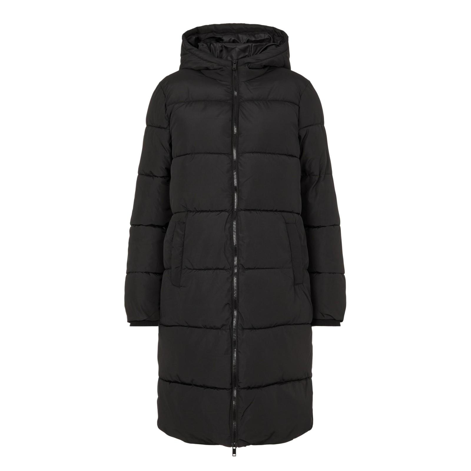 Pieces naisten muhkea musta pcbee long puffer toppatakki