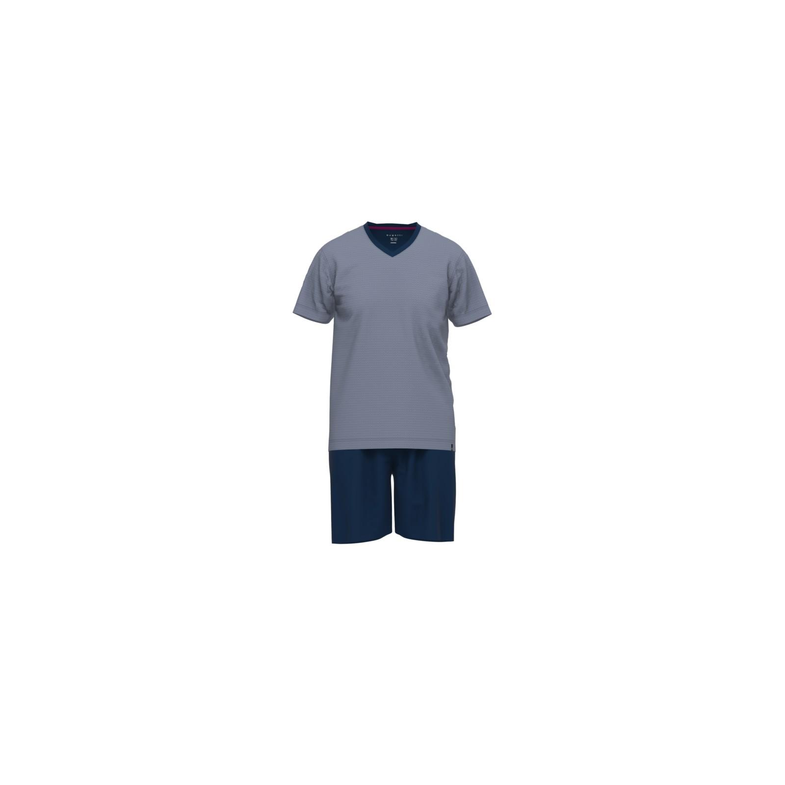 Bugatti_v-neck-shorts-pyjama_sininen_56003-4008