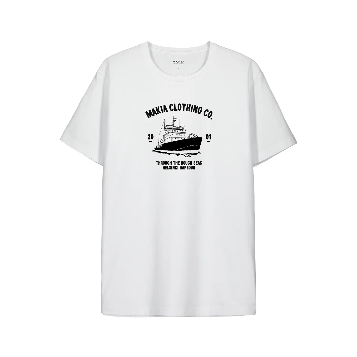 valkoinen miesten makian t-paita