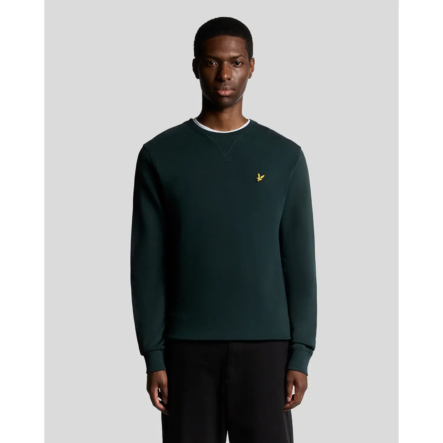 Lyle-and-Scott_miesten-tummanvihrea-collegepaita_crewneck-sweat_ML424VOG_W486_1