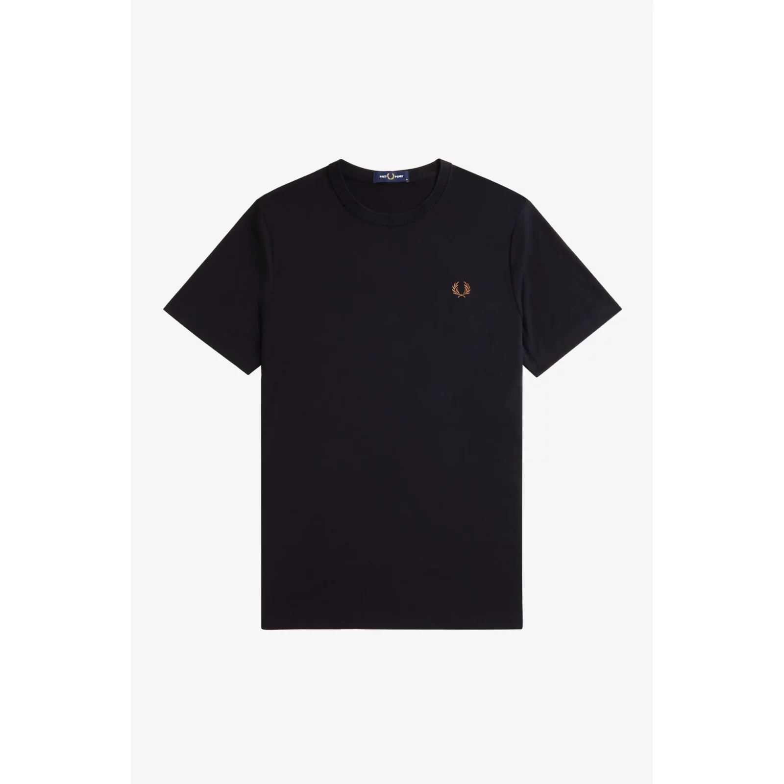 Fred-Perry_miesten-musta-t-paita-Fred-Perryn-ruskeall-logomerkillaM1600