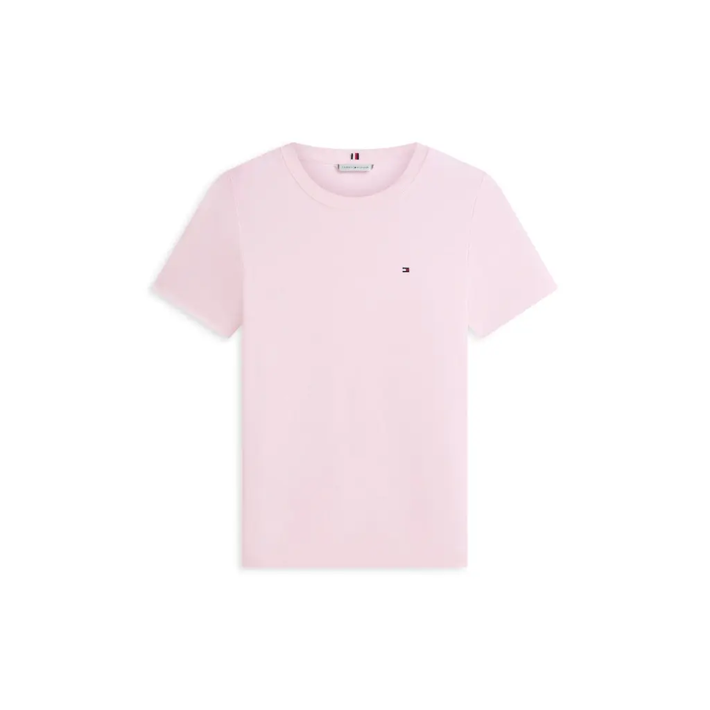 Tommy-Hilfiger_naisten-pinkki-valkoinen-raidallinen-puuvilla-t-paita