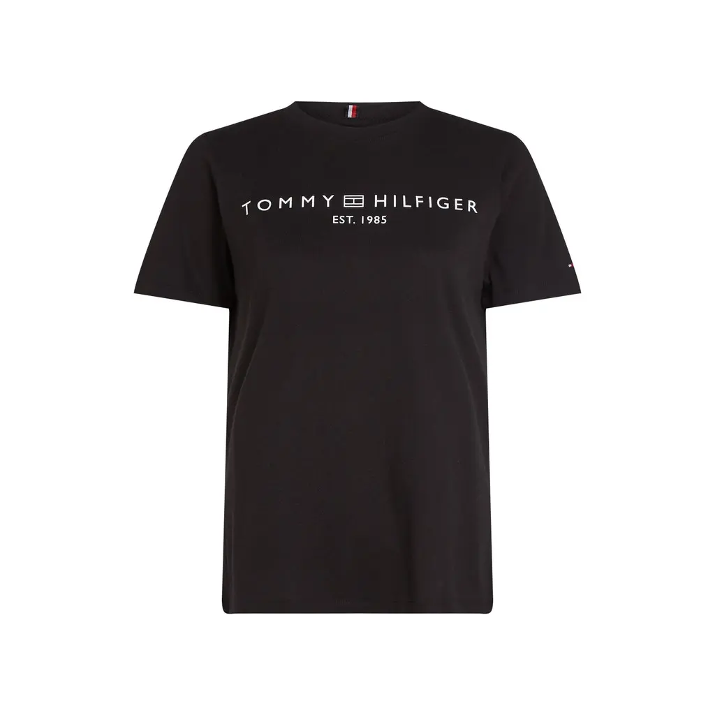 Tommy-Hilfiger-naisten-musta-perus-t-paita-logolla
