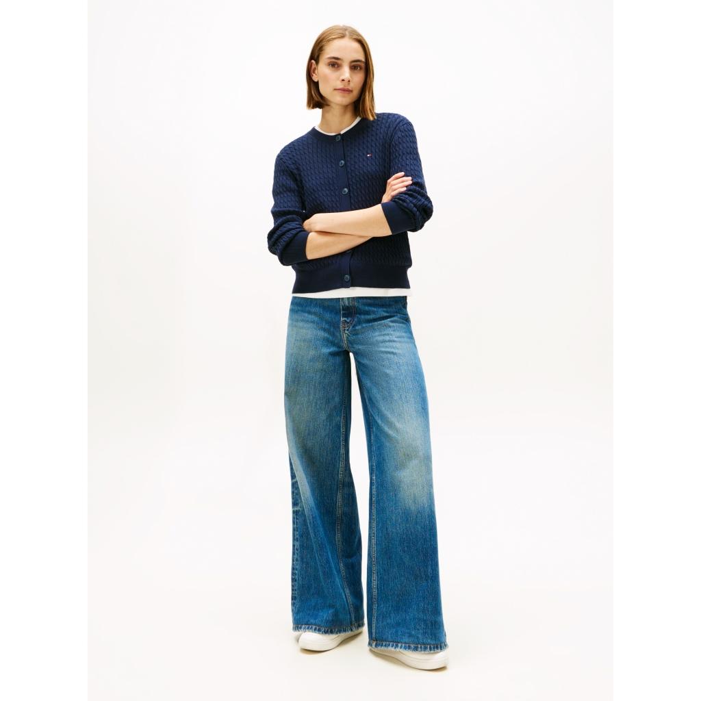 Tommy-Hilfiger_naisten-puuvillainen-tummansininen-lettineuletakki_calble-neuletakki