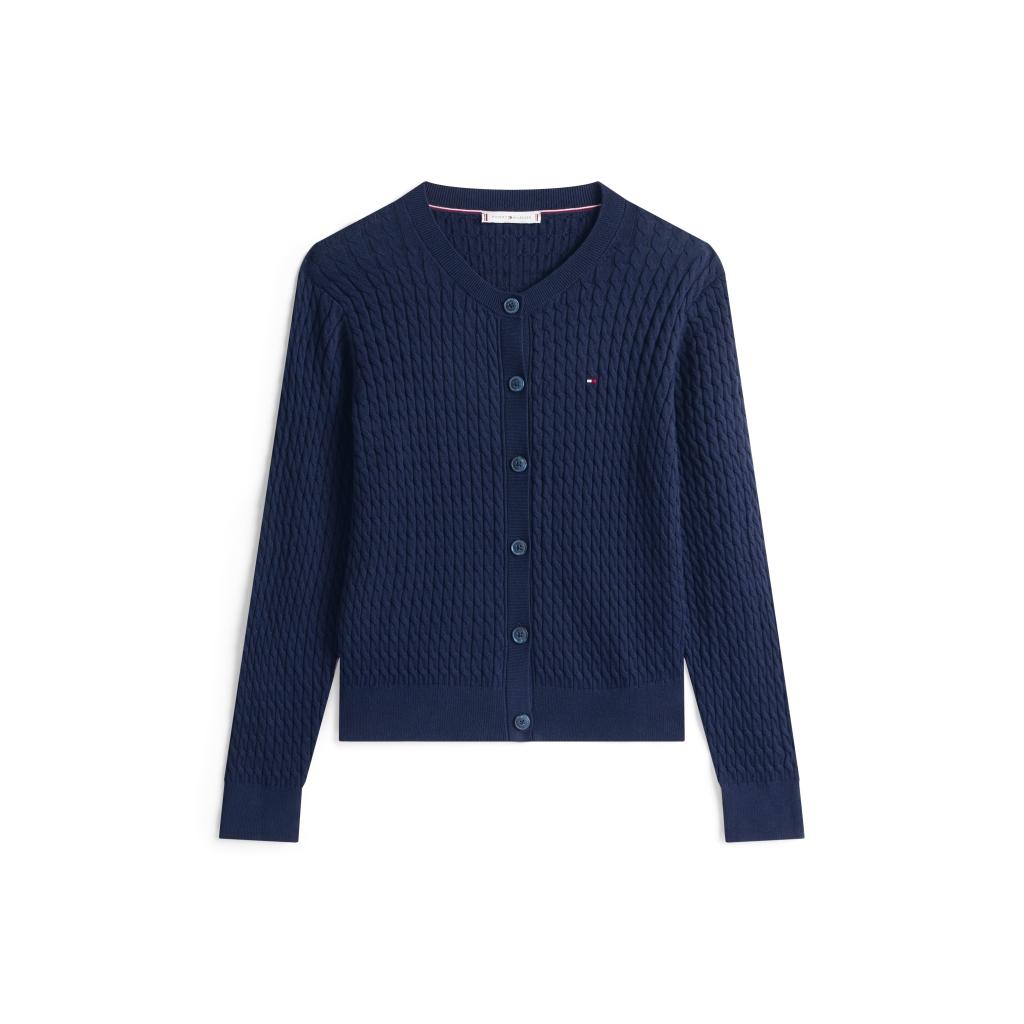 Tommy-Hilfiger_naisten-puuvillainen-tummansininen-lettineuletakki_calble-neuletakki