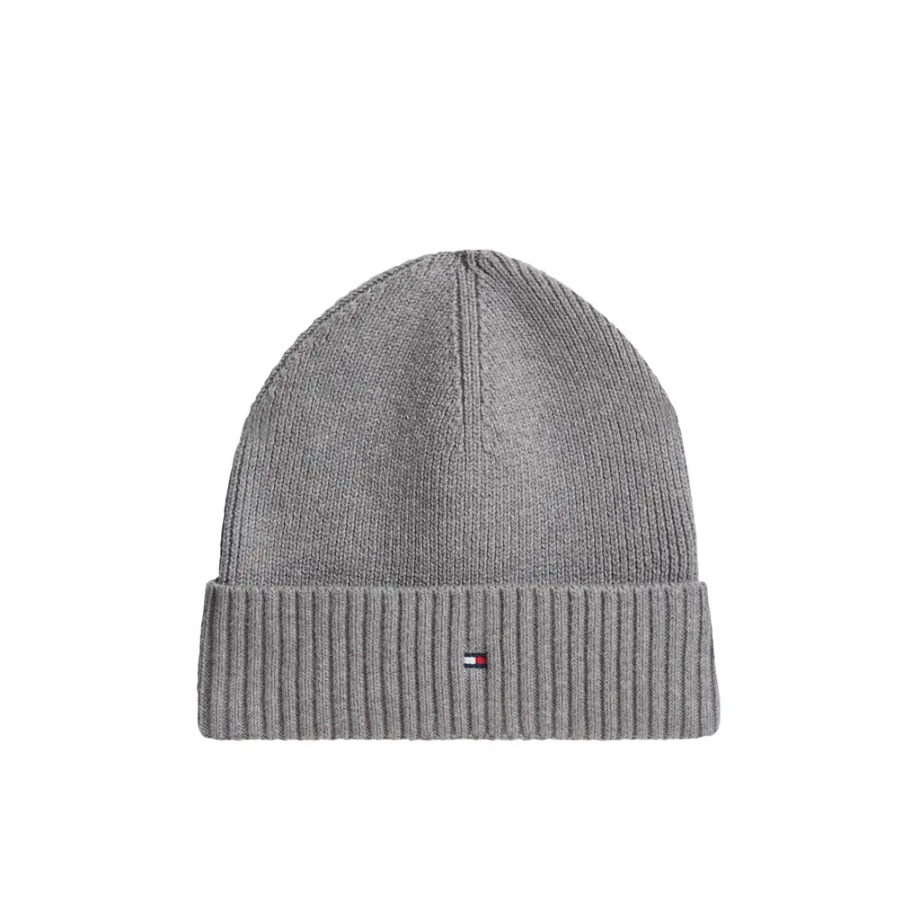 Tommy-Hilfiger-miesten-harmaa-neulepipo-logolla