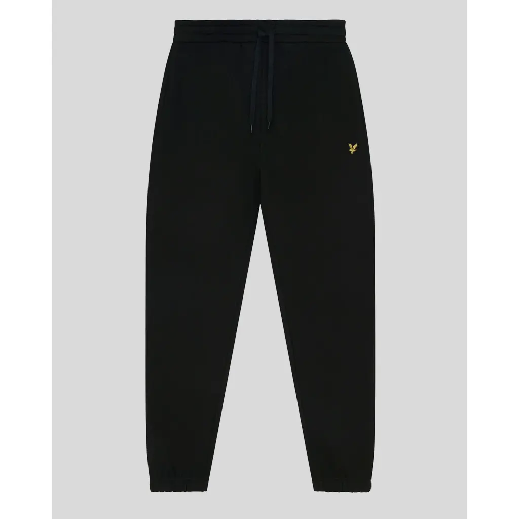 LyleScott_miesten-collegehousut_slim-sweat-pant_musta