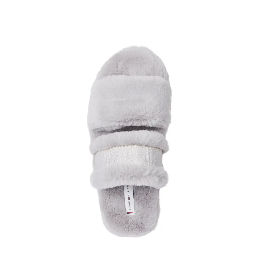 Tommy-Hilfiger_naisten-karvatossut_fur-slipper_harmaa