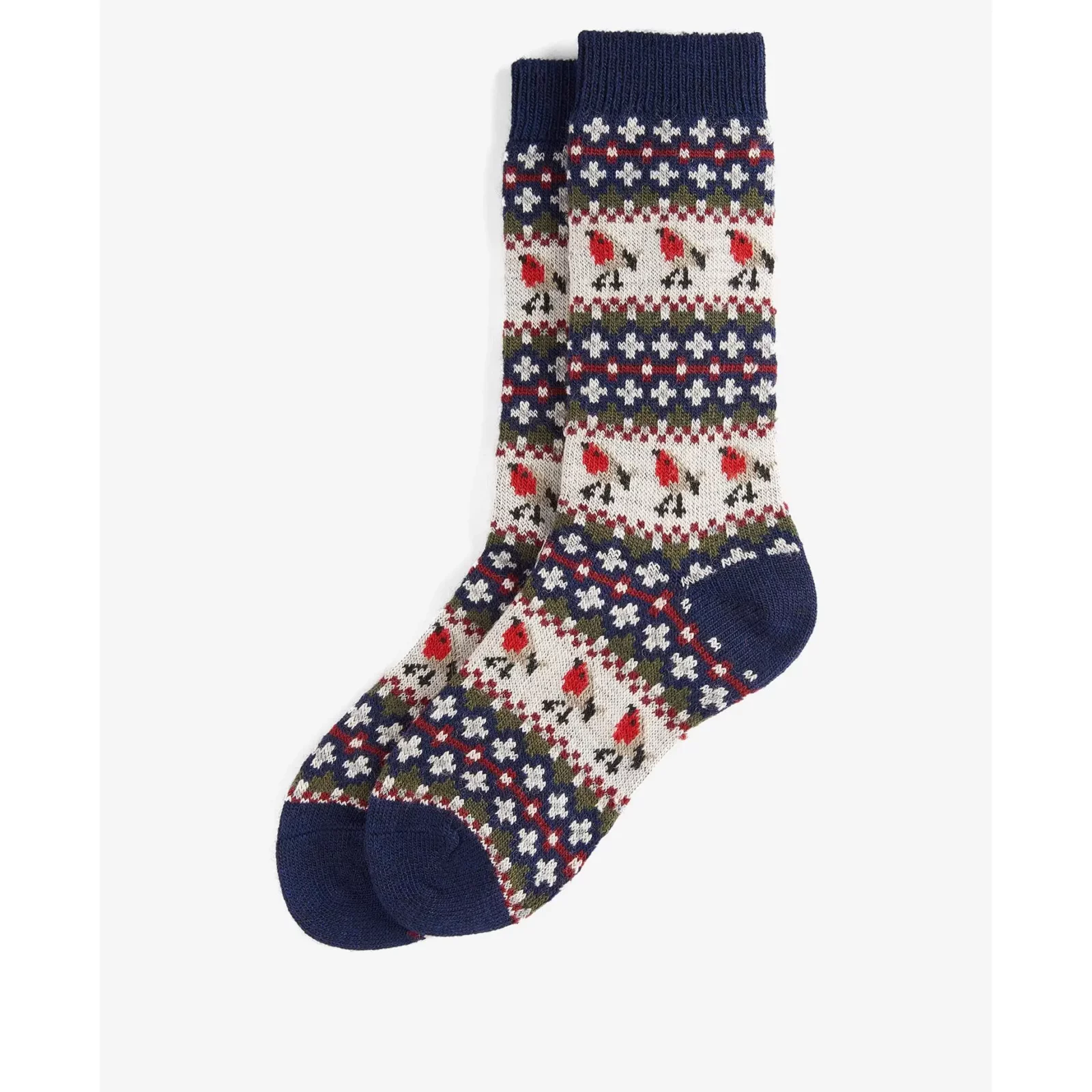 Barbour_naisten-punatulkkusukka_robin-faisle-sock_