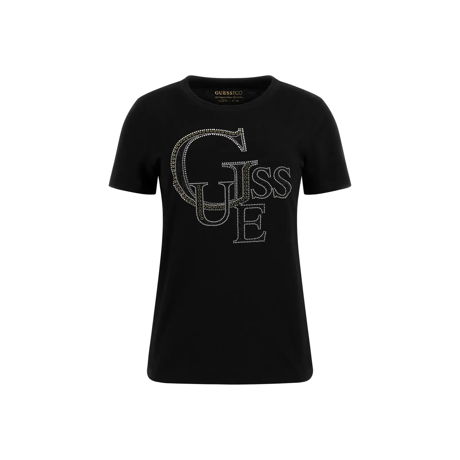 Guess_naisten-musta-t-paita-guess-printilla_gues-studded-t-paita