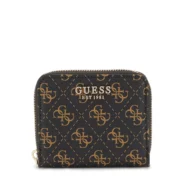 Guess naisten pieni ruskea musta lompakko laurel small zip lompakko