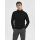 SELECTED_miesten-musta-puuvilla-neulepoolo_axel-knit-roll-neck