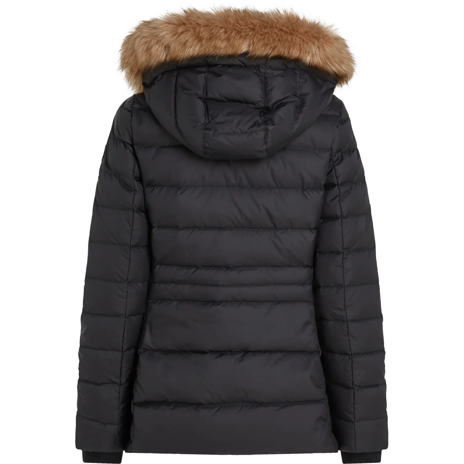 Tommy-Hilfiger_naisten-musta-lyhyt-vartalonmyotainen-untuvatakki_tyra-down-jacket_musta