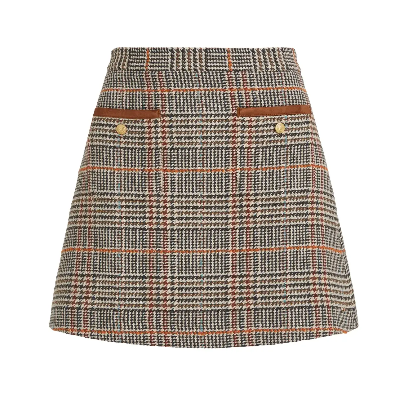 Tommy-Hilfiger_naiten-lyhyt-ruudullinen-ruskea-hame_tweed-hame