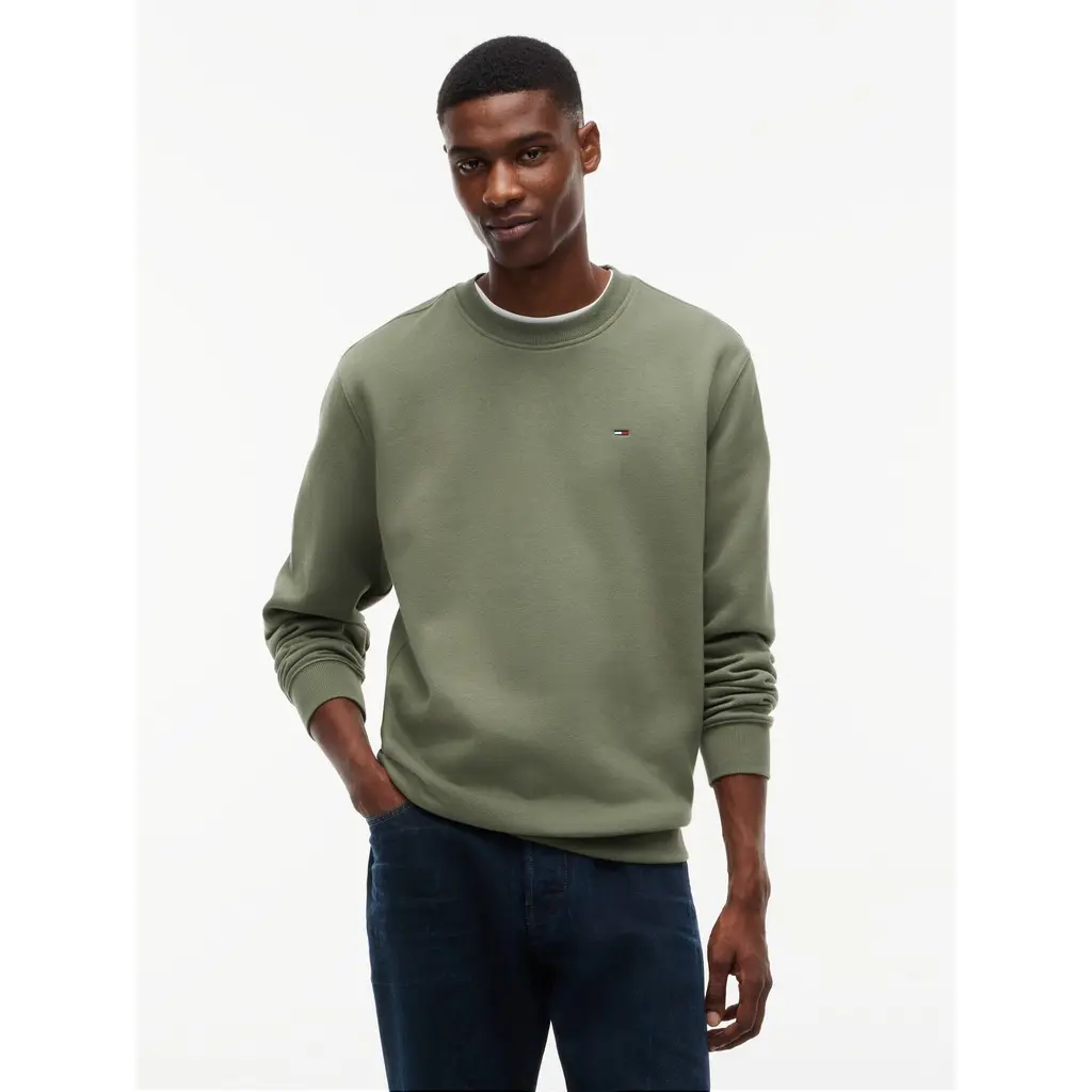 Tommy-Jeans-miesten-khakin-vihrea-rento-collegepaita-logolla