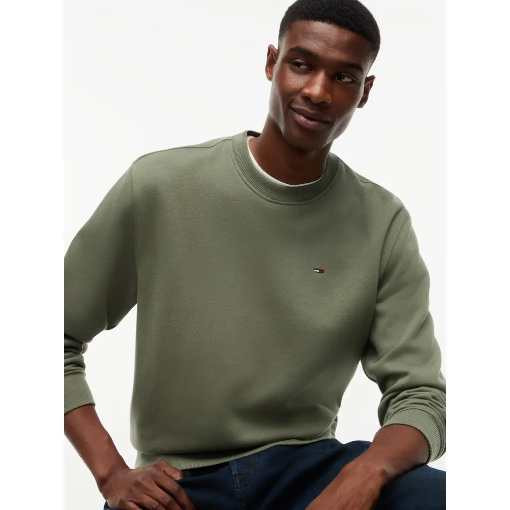 Tommy-Jeans-miesten-khakin-vihrea-rento-collegepaita-logolla