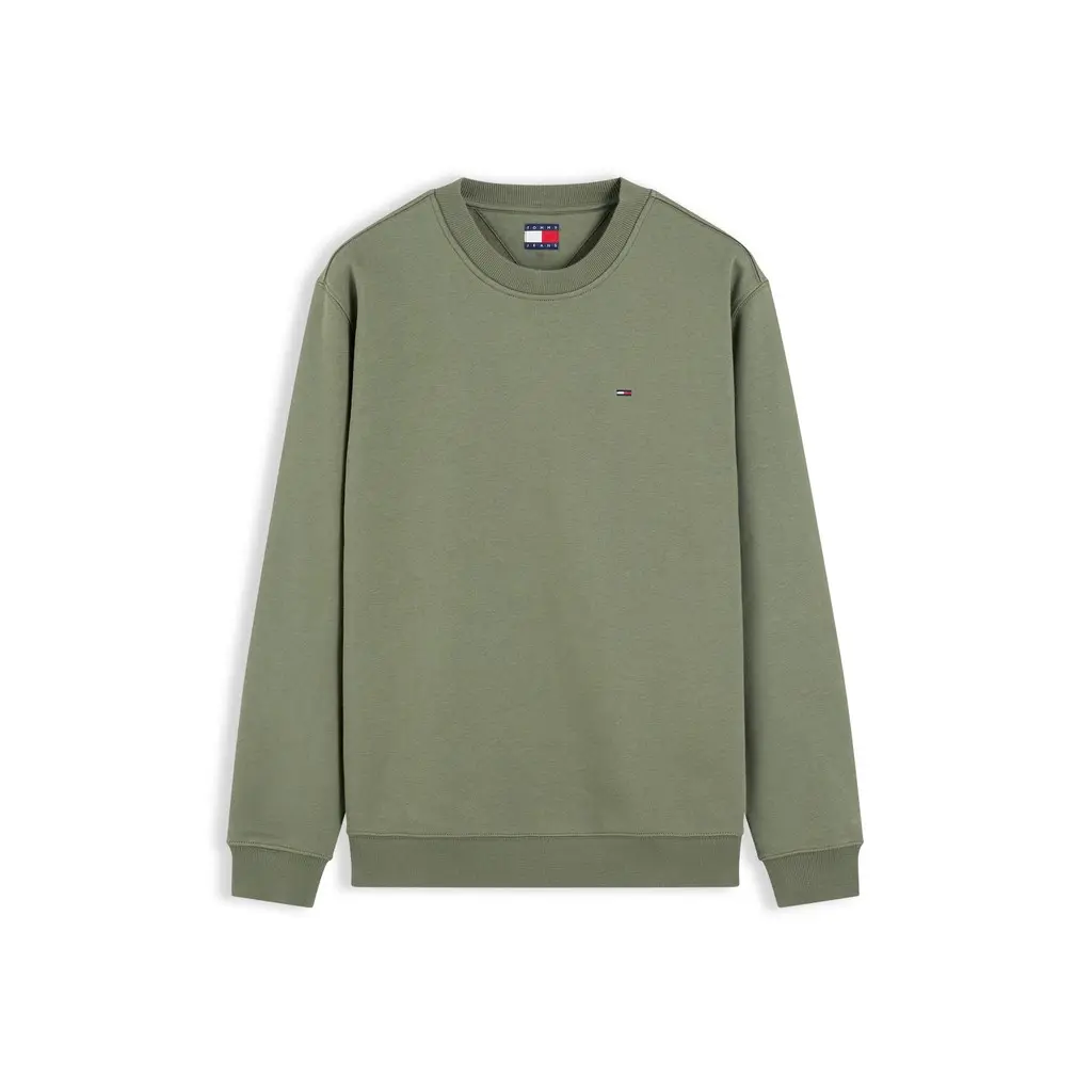 Tommy-Jeans-miesten-khakin-vihrea-rento-collegepaita-logolla
