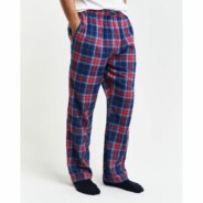 Gant_miesten puna-siniruudulliset flanellihousut_flannel pants_902449106_423