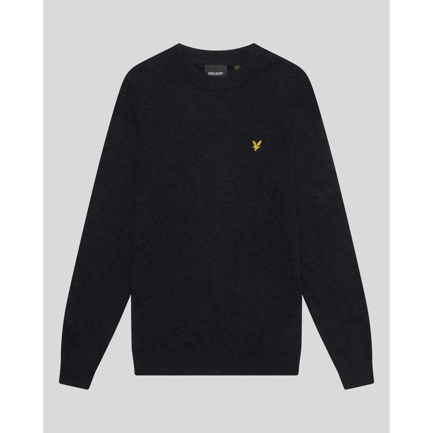 LyleScott_miesten-tummansininen-lampaanvillaneule_crew-neck-labswool-b_tsin_KN2114V