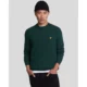 LyleScott_miesten-tummanvihrea-lampaanvillaneule_crew-neck-labswool-b_KN2114V_X321