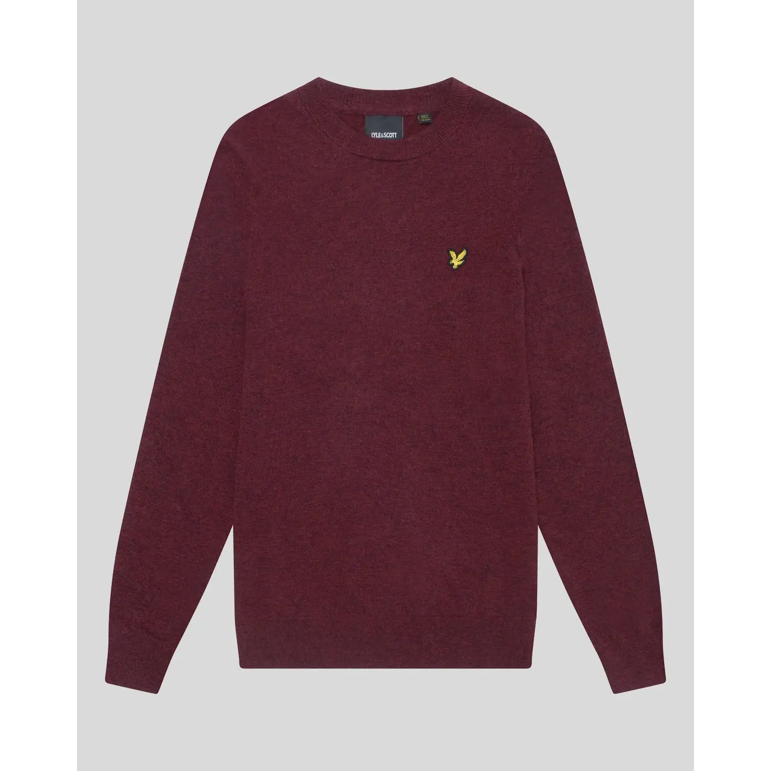 LyleScott_miesten-viininpunainen-lampaanvillaneule_crew-neck-labswool-b_KN2114V_Z638