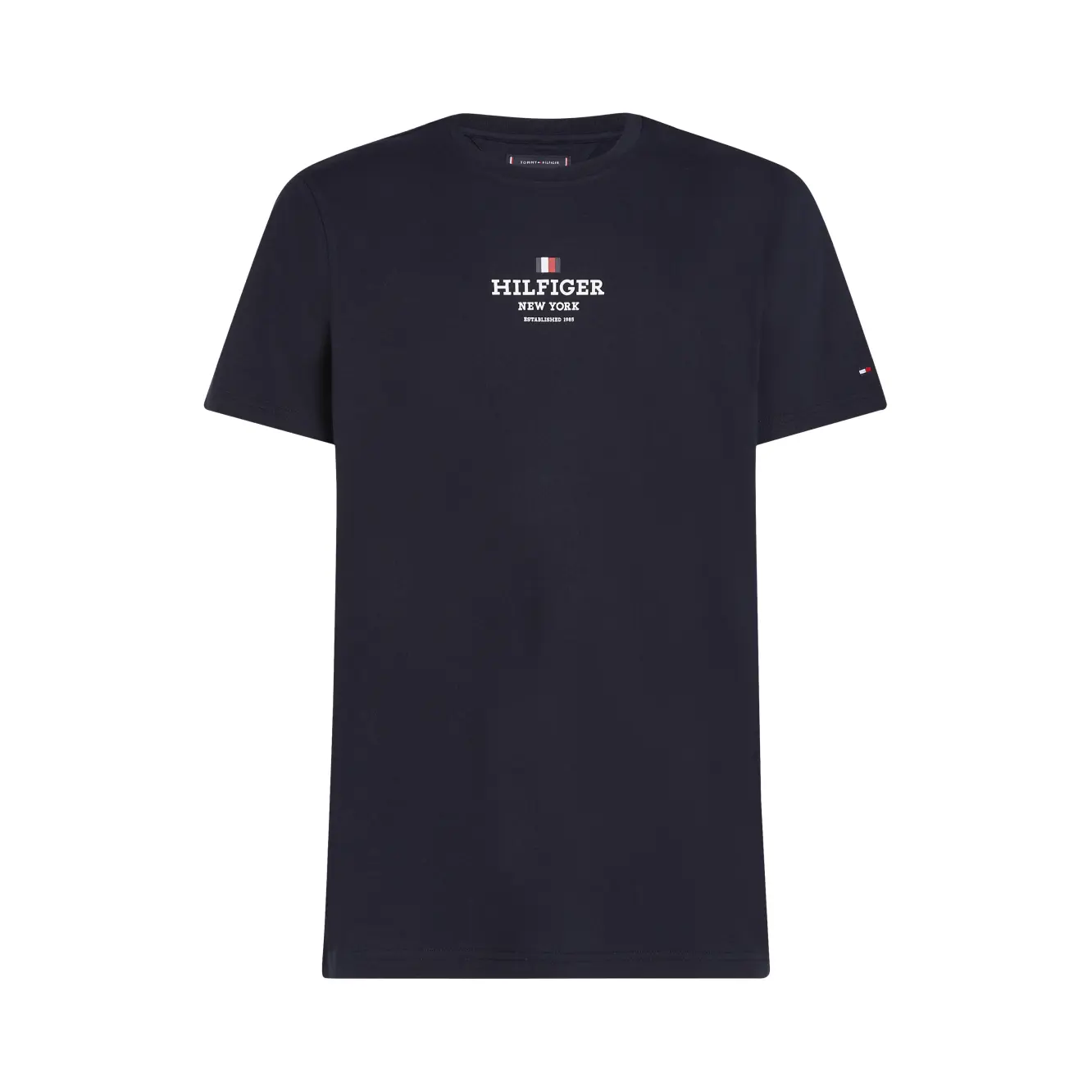 Tommy-Hilfiger_miesten-tummansininen-t-paita_rwb-hilfiger-tee__WI2025_DW5_MW0MW38980DW5