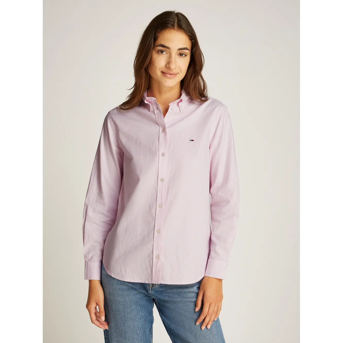 Tommy-Jeans_naisten-vaaleanpunainen-puuvillakauluspaita_oxford-kauluspaita_DW0DW19890_0D5