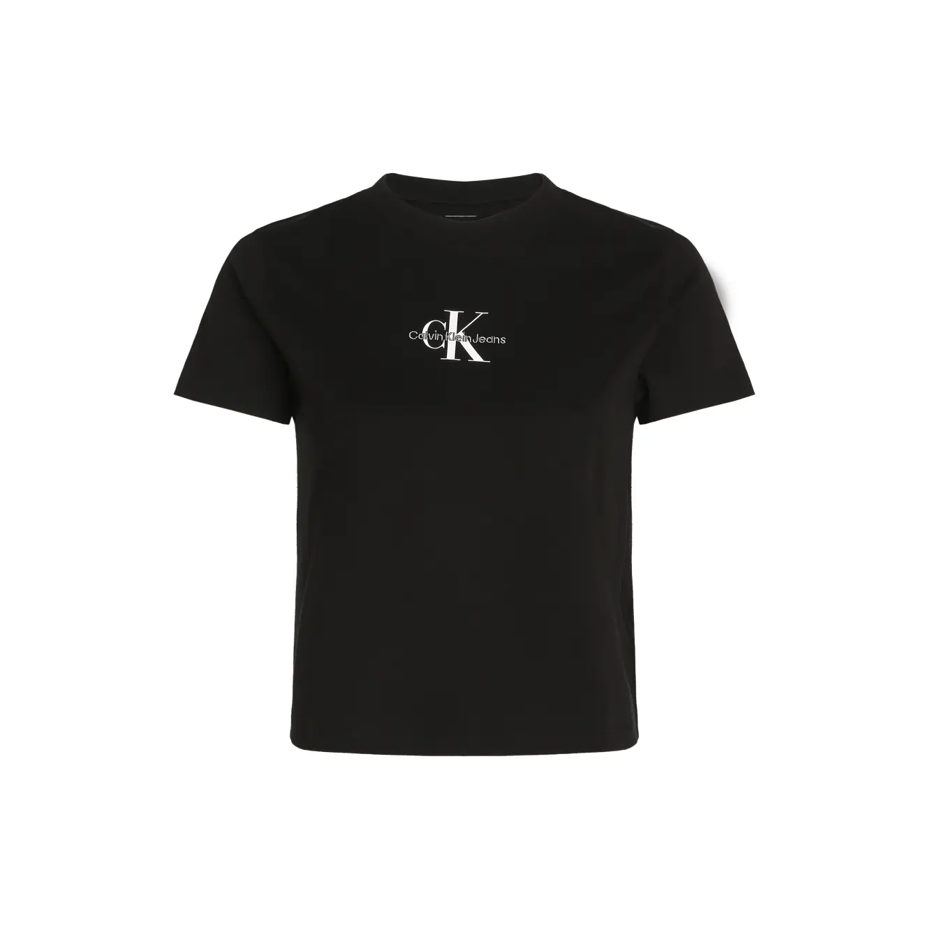 Calvin-Klein_naisten-musta-t-paita-valkoisella-logotekstilla_monologo-baby-tee_musta__BEH_J20J223113BEH