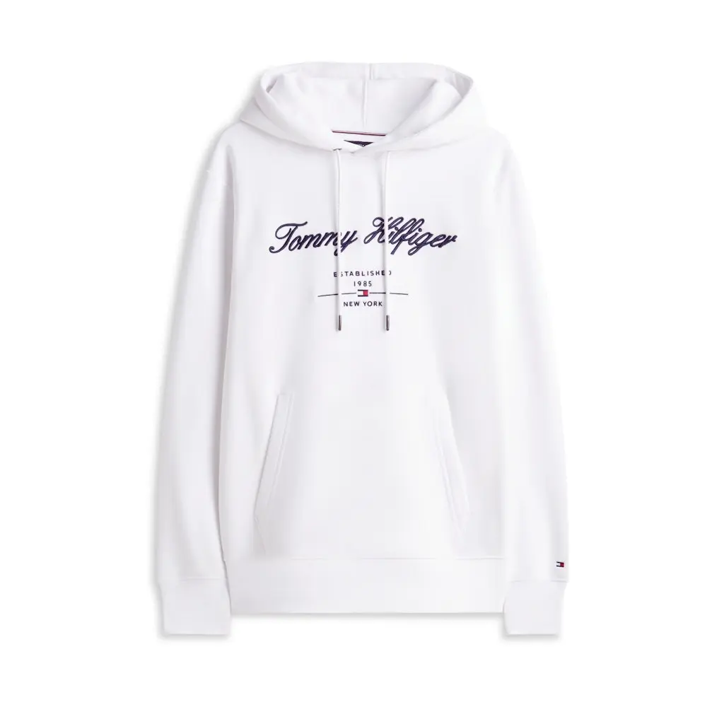 Tommy-Hilfiger-miesten-valkoinen-paan-yli-vedettava-huppari-kengurutaskulla