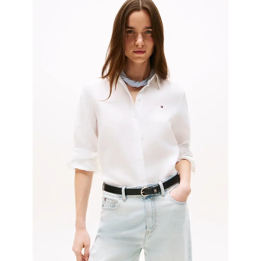 Tommy-Hilfiger-naisten-valkoinen-pellavapaita-kauluksilla-