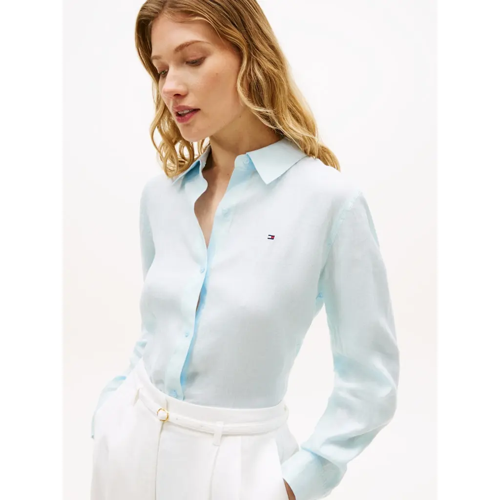 Tommy-Hilfiger_sininen-pellavapaita-naisille