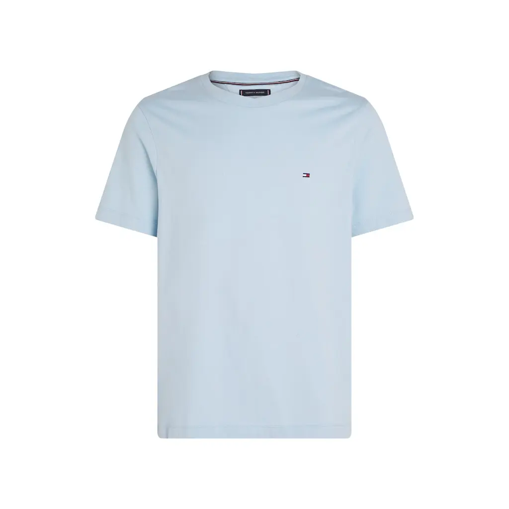 Tommy-Hilfiger_miesten-vaaleansininen-yksivarinen-t-paita-pienella-logomerkilla