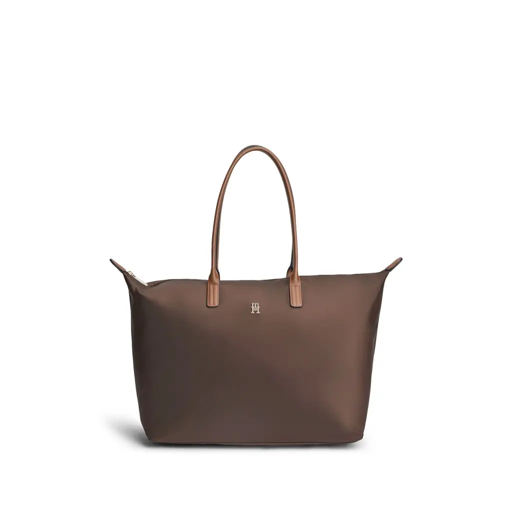 Tommy-Hilfiger-naisten-tummanruskea-nailon-laukku-iso