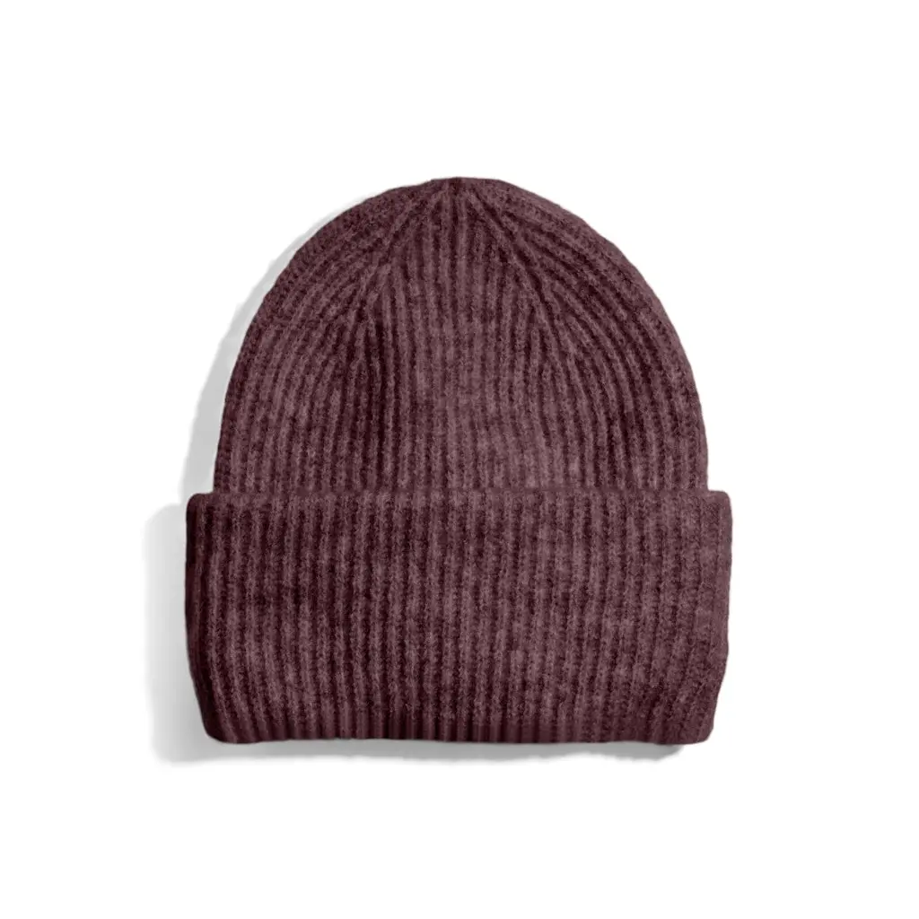 PIECES_viininpunainen-neulepipo_17151057