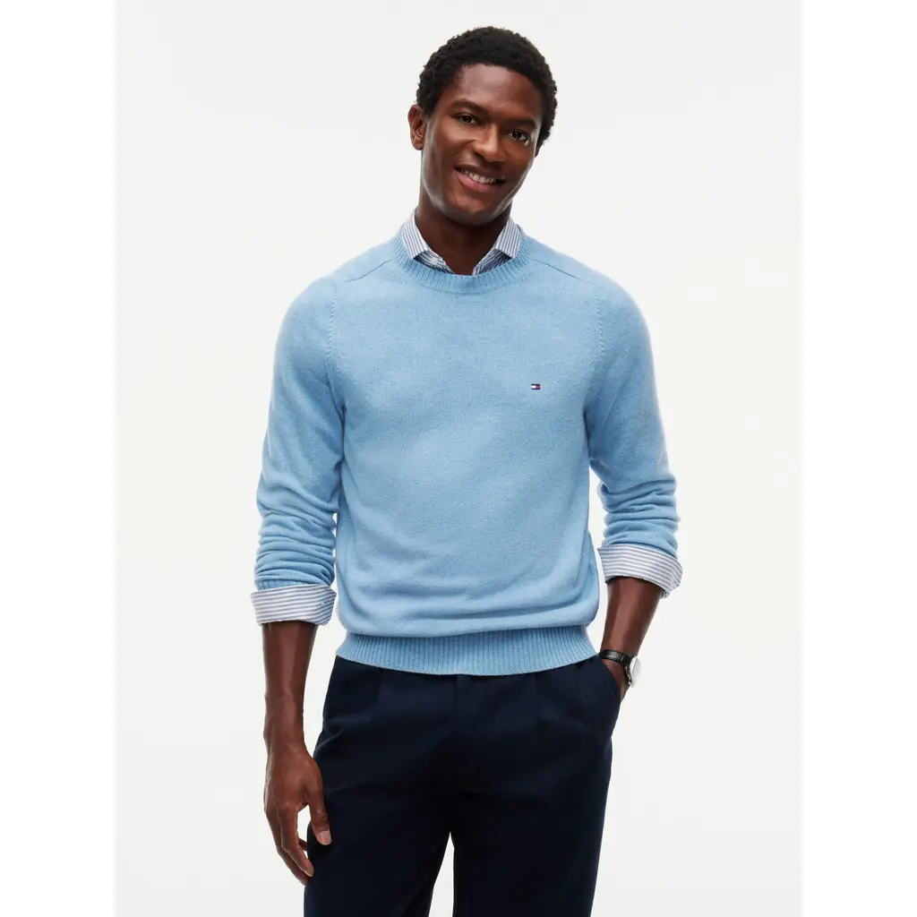 Tommy-Hilfiger-miesten-taivaan-sininen-lampaanvilla-neule