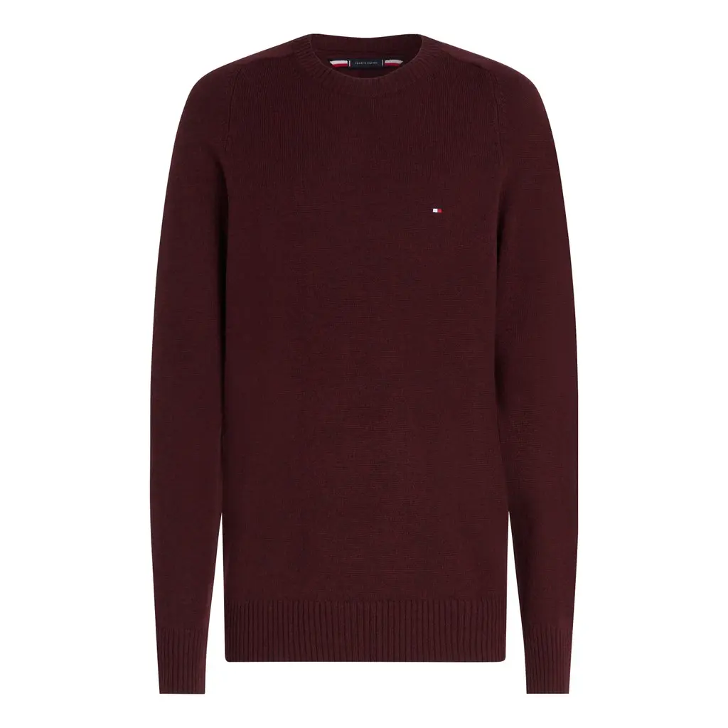 Tommy-Hilfiger-miesten-viininpunainen-lampaanvilla-neule
