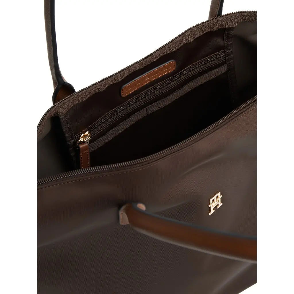 Tommy-Hilfiger-naisten-tummanruskea-nailon-laukku