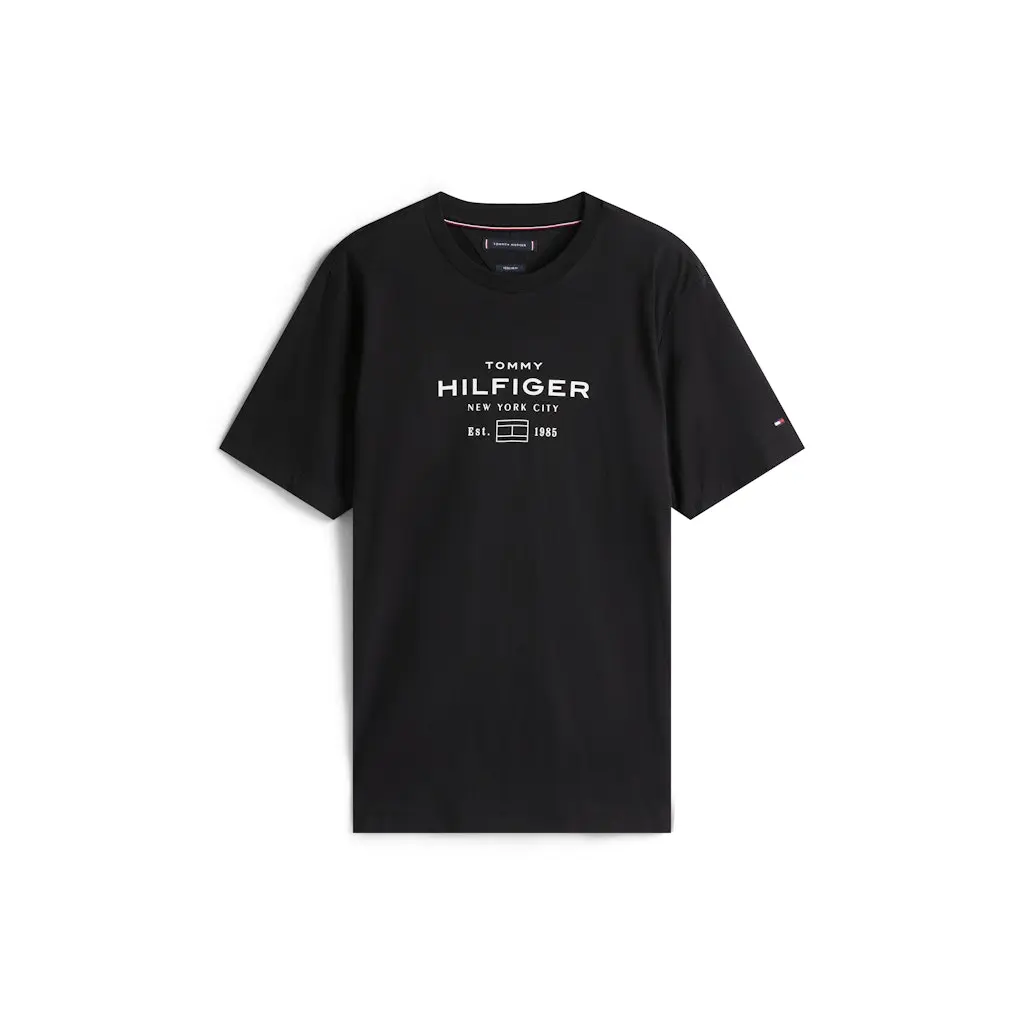 Tommy-Hilfiger_miesten-musta-puuvillainen-perust-paita-logoprintilla