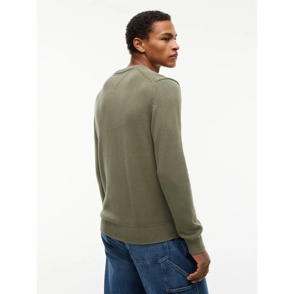 Tommy-Jeans-miesten-vihrean-puuvillaneule-pyoreall-apaantiella-ja-pienella-logolla