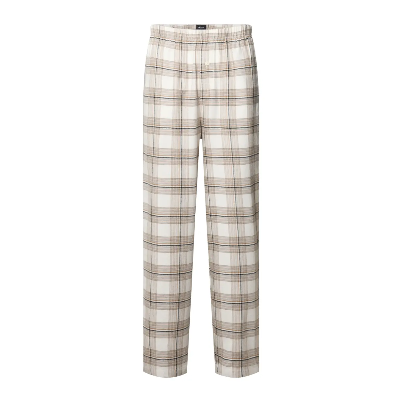 Boss-miesten-luonnonvalkoiset-beige-ruudulliset-olohousut-flanellihousut-50550764