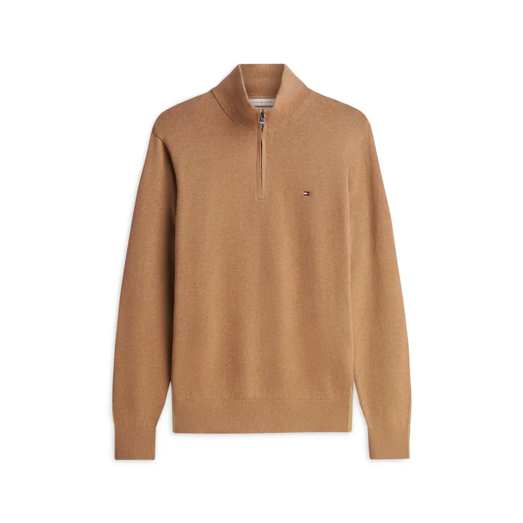 Tommy-Hilfiger-miesten-beige-neulepaita-pystykauluksella-ja-puolivetoketjulla
