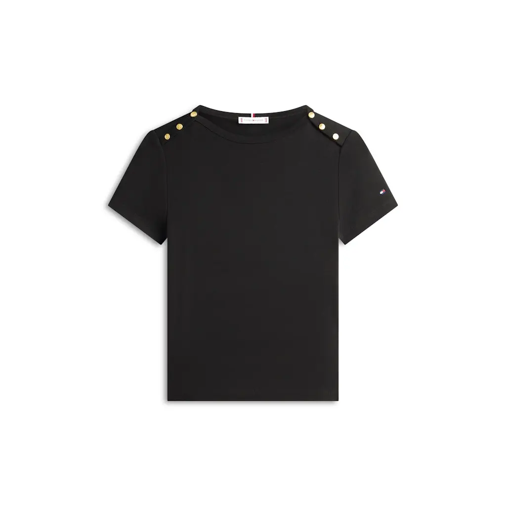 Tommy-Hilfiger_miesten-musta-puuvillainen-t-paita-kultaisilla-nappiyksityiskohdilla