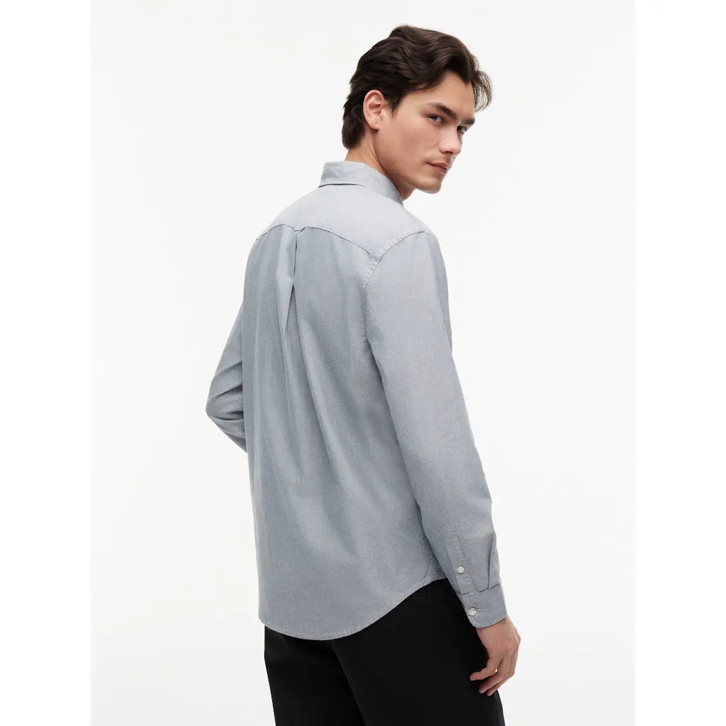 Tommy-Jeans_harmaan-sininen-puuvillainen-kauluspaita