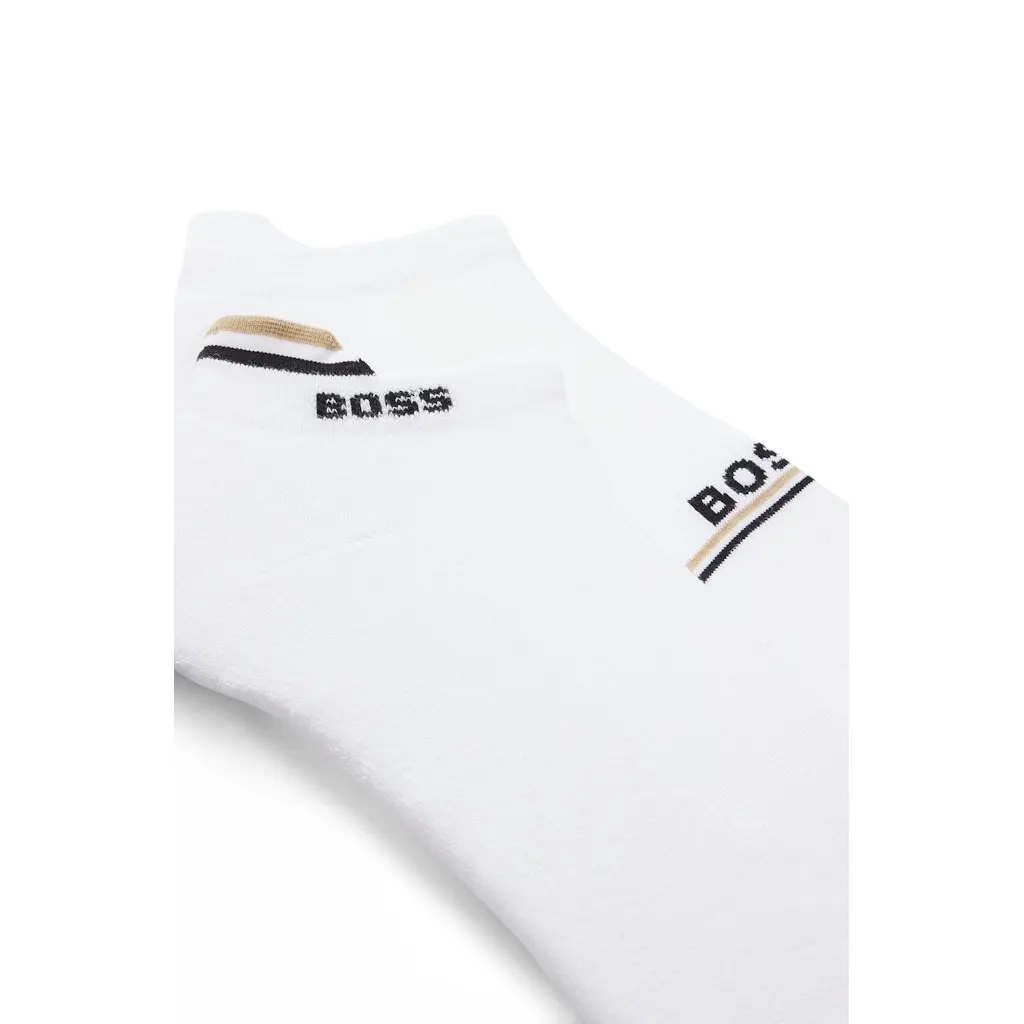 BOSS_miesten-valkoiset-puuvillasekoitteiset-logokuvioidut-nilkkasukat-kahden-parin-pakkauksessa