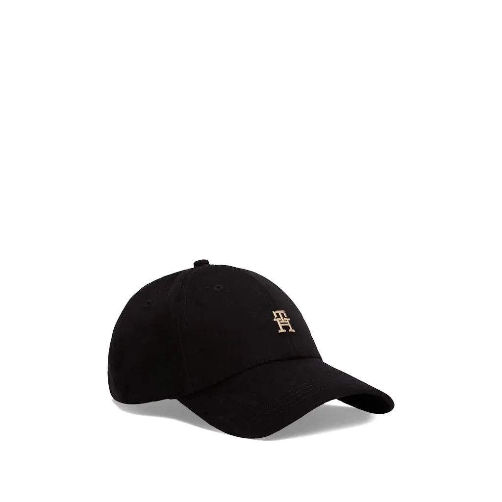Tommy-Hilfiger_naisten-musta-puuvillalippis-TH-logolla