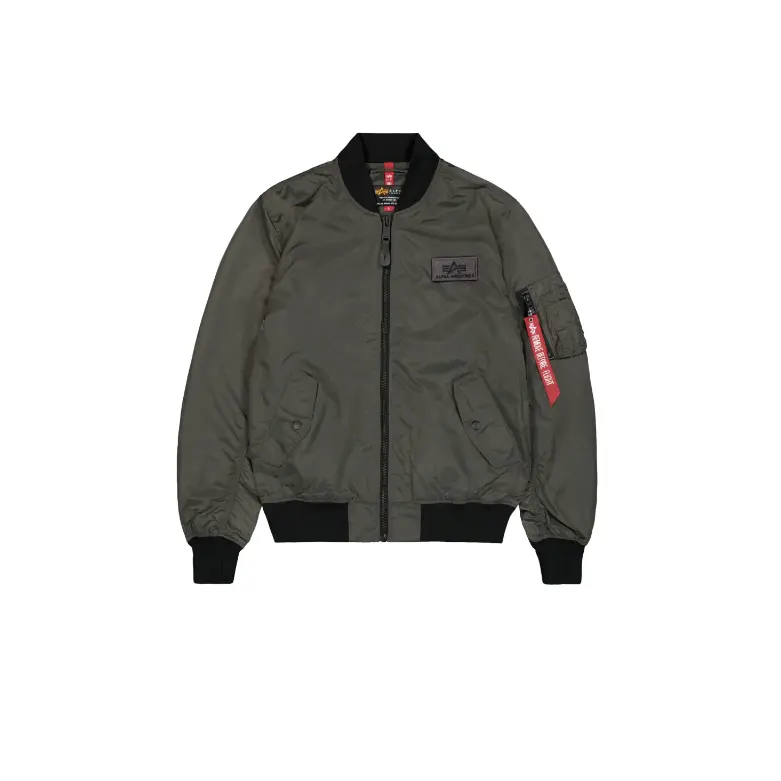 Alpha-Industries_miesten-harmaan-musta-bomberitakki-vetoketjukiinnityksella