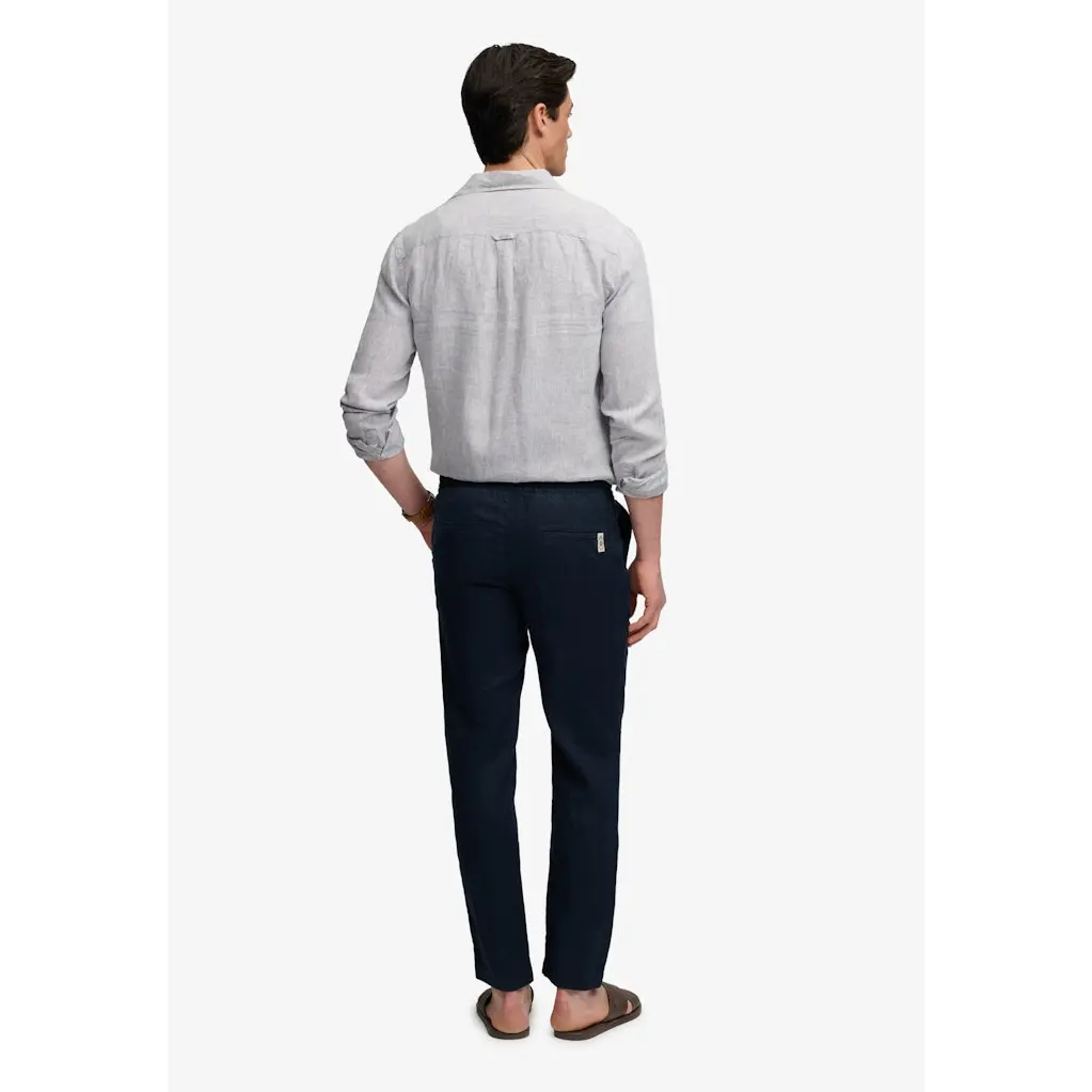 Superdry_tummansiniset-miesten-pellavahousut
