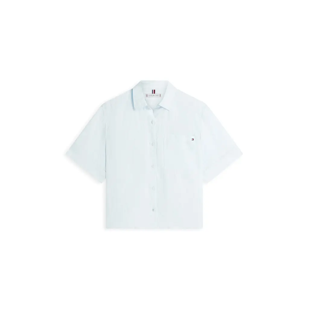 Tommy-Hilfiger_naisten-vaaleansininen-pellavapaita-lyhyella-hihalla