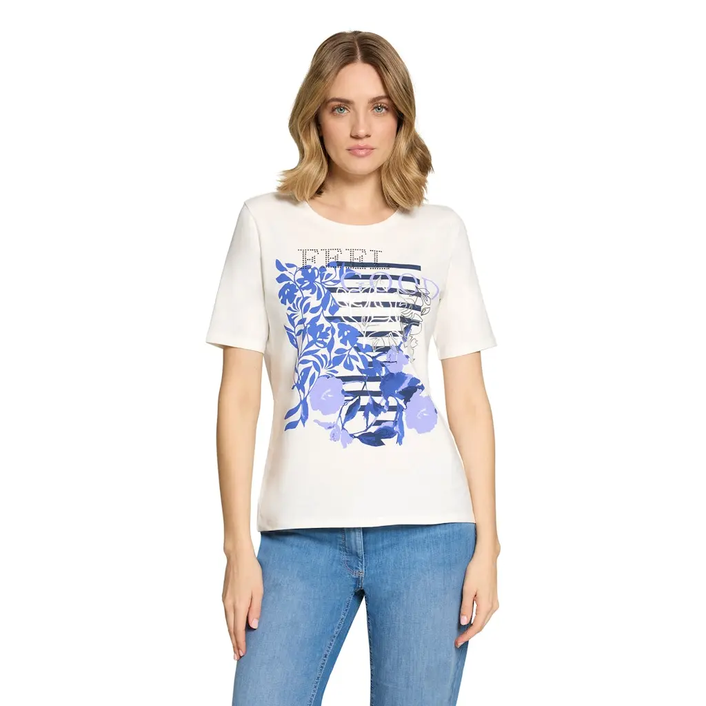 BETTY-BARCLAY_naisten-valkoinen-t-paita-sinisen-savyisella-etuprintilla